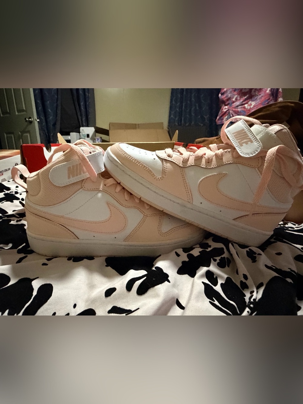 Nike Pink & White High Top Sneakers – Brand New